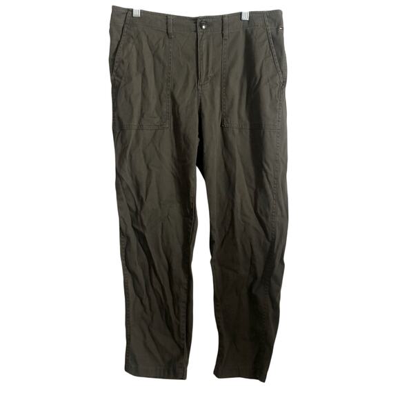 Tommy Hilfiger Green Khaki Army Cargo Straight Leg Cotton Blend Trouser Pants - Picture 1 of 8